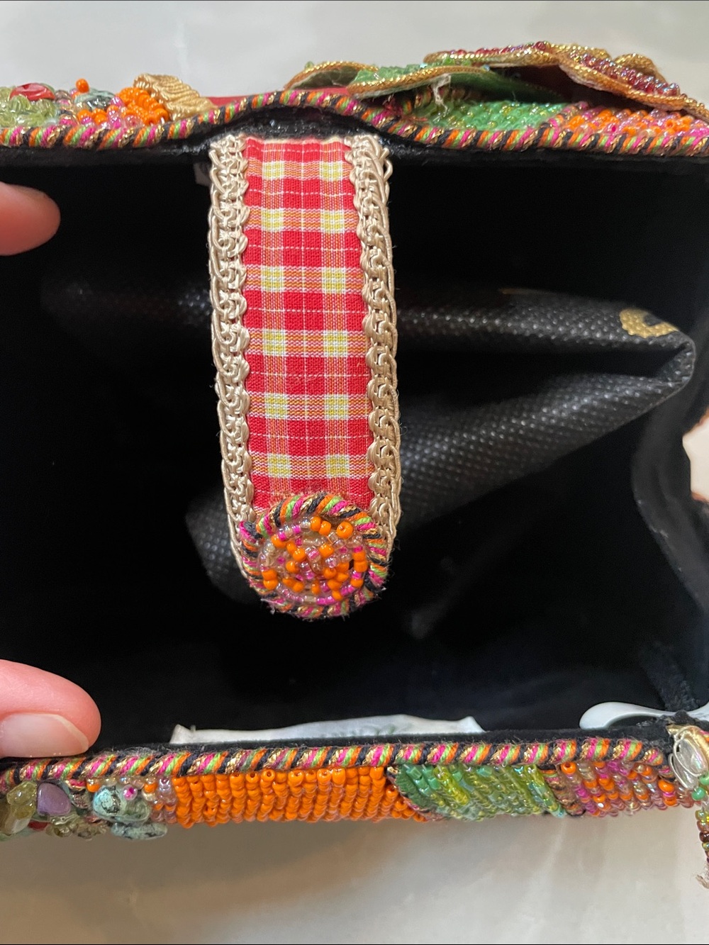 Mary Frances Vintage with Tags Embellished Multi-Color Floral Bag - Picture 7 of 14